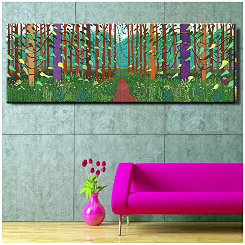 Replik Druck auf Leinwand David Hockney Winter Holzölgemälde Riesige Größen Giclée Poster Druck auf Leinwand für Wandmalerei
