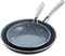 GreenPan Swift Healthy Ceramic Nonstick, 8 and 10 Frying Pan Skillet Set, Stainless Steel Handles, PFAS-Free, Dishwasher Safe, Oven Safe, Black