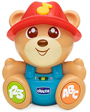 Chicco - ABC Teddy Friend mit Lichtern und Sounds, lustige Decke für Tiere, mehrfarbig (ARTSANA Spain 0001074400040)