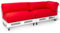 Spatium Jumbo XXL Palettenkissen Set abnehmbar Bezug wasserdicht gesteppt Palettenpolster Palettenauflage Palettensofa (Rot, 5er Set)