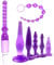 7 Accessoires d'exercice progressif pour masser en silicone violet