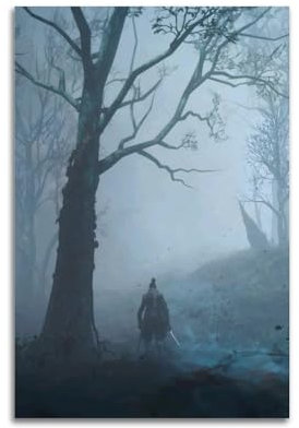 Sekiro Poster mit Spielcharakteren, dekoratives Gemälde, Leinwand, Wandposter und Kunstdruck, modernes Familienschlafzimmer-Dekor-Poster, 20 x 30 cm