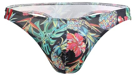 Maiclaice Homme élasthanne Tanga Taille Basse Bikini Slip sous-vêtement