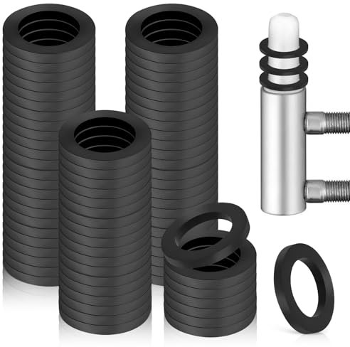 Rondelle Plastique Rondelle Nylon 10 mm x 15 mm Caoutchouc Rondelles pour Gonds de Porte Bague Paumelle 100 Pièces Noir
