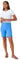 Roman Originals Stretch Shorts for Women UK Ladies Pull On Turned Hem Cut Off Bengaline Mom Boyfriend Boy Denim Casual Cropped Pants Capri Slim Fit Turn Up Summer Crops Mother - Light Denim - Size 14