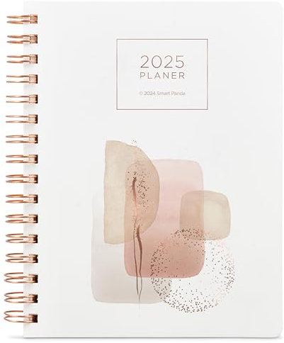 A5 Planer 2025 von Smart Panda – Terminplaner Roségold, Wochenplaner A5 – Kalender Planer – Nov 2024 bis Dez 2025 – auf Deutsch