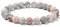 Landorilo Handmade Echte Naturstein Perlen Heilsteine Armband Damen Herren, 8MM Runde Edelsteine Yoga Armbänder, Glücksarmband, Kreative Schmuck Geschenke(Scrub Rosa Zebra Jaspis)
