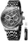 OLEVS Herrenuhren Schwarz Edelstahl Multifunktionale mit Chronographen Kalender Leuchtende Wasserdicht Luxus Business Quarz Armbanduhr