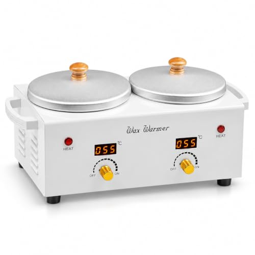 Chauffe-cire électrique à double pot pour soins de la peau - Chauffe-cire pour cire d'épilation - Pour cire à épiler - Perles de cire - Épilation