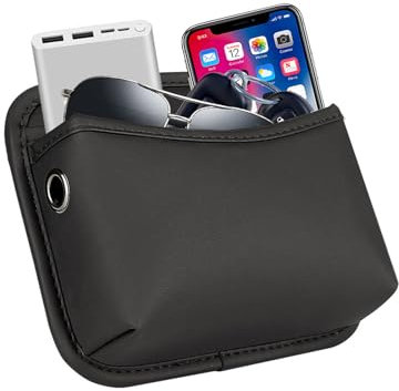 HiGropcore Storage Box for Car Seats, Car Organiser, Centre Console, Car Seat Console, Side Pockets, Car Accessories, Front Seats, Side Pocket, Leather Storage Bag