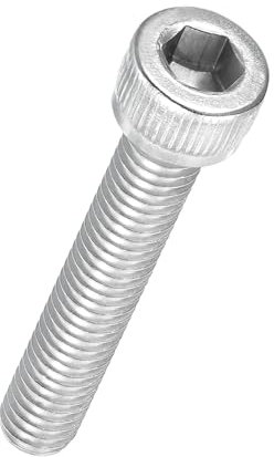 Kozelo 50pcs Socket Head Cap Screws - [M6-1 x 35mm] 304 Stainless Steel Allen Socket Drive for Electrical Motor 3D Printing Fan Engine Replacement Use, Silver