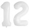 Vthoviwa 40 Zoll/18 Farbens Luftballon Zahlen 12/21 Weiß, Helium Luftballon 12/21. Geburtstag Foil Ballon, 0-90 Folienballon 12/21 Party Dekoration