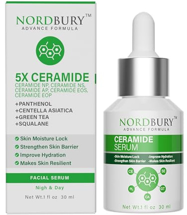 Ceramide Barrier Serum with Panthenol, Green Tea, Centella & Squalane, 30mL | 5X Ceramides help support the skin barrier and reduce moisture loss for smoother-looking skin.
