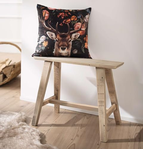 FRANK FLECHTWAREN Holzbänkchen Used-Look, hoch, recycelt, Struktur und Farbe können variieren, da Naturprodukt Maße: 58 x 17 x 45 cm