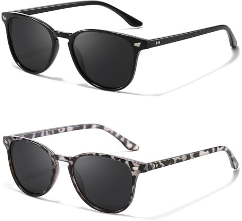 LVIOE 2P Polarisierte Sonnenbrille für Damen - Modischer und Leichter UV400-Schutz
