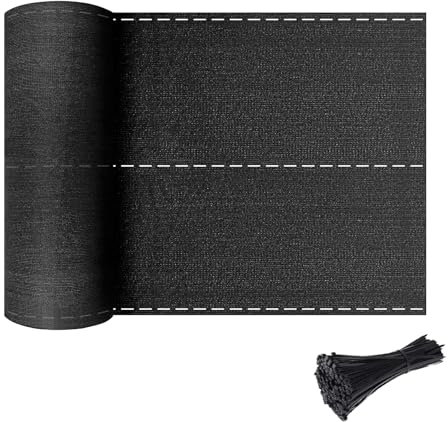 Froadp 2x10 m Zaunblende Windschutznetz HDPE Gartenzaun Sichtschutz Tennisblende mit Kabelbinder Sonnenschutz Windschutz 150g/m² Schattierungsnetz Gewebe Netz für Zaun Balkon Terrasse (Anthrazit)