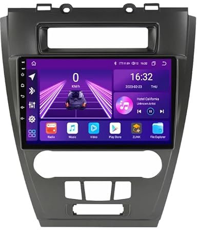 Jrfeng Android 11 Autoradio Radio Für Ford Fusion Mondeo Mustang 2009-2012, 9 Zoll HD Touchscreen GPS Navigation Mit Bluetooth WiFi Lenkradsteuerung carplay,V1