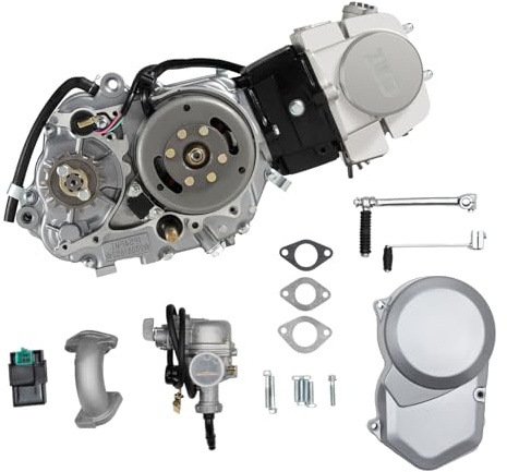 BAOCHADA 125ccm Motor 4 Takt Motor 4-Gang Handkupplung CRF50 CDI Einzylinder 125cc Dirt Bike Engine Kickstarter 125ccm 9.0:1 Verdichtungsverhältnis & Vergaser