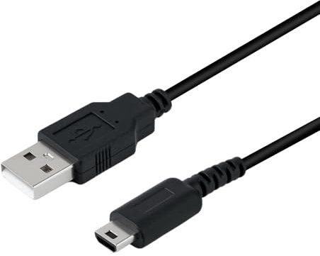 Mcbazel Câble de Charge USB pour Nintendo DS Lite, 1,2m Câble d'alimentation Câble de Charge USB pour Nintendo DS Lite- Noir