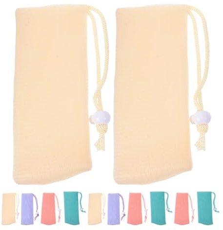 UKCOCO 16 Stück Seifenbeutel Netz aus Dickem Nylon Seifenaufbewahrung für Seifenstücke Shampoo Bar Beutel mit Aufhängung Wiederverwendbar für Dusche und Reisen
