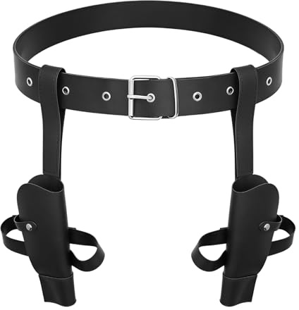 HAICN Thigh Holsters Leg Holster Strap Holster Belt Accessory Set Halloween Cosplay Accessory for Policewoman Costume Halloween Role Play Theme Parties