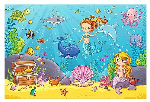 Top Kinderzimmer Tapeten 190 cm x 288 cm Meerjungfrau Unterwasserwelt