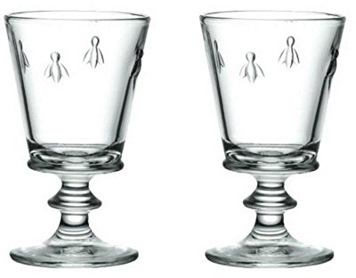 La Rochere Bee Stemmed Red Wine Glass Glasses Goblet 240ml, Set of 2 - 14cm