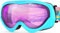 OutdoorMaster Kinder Skibrille - Helmkompatible Schneebrille für Jungen & Mädchen mit 100% UV-Schutz - VLT 46.1%
