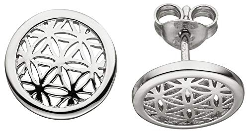 Jobo Damen-Ohrstecker Blume des Lebens aus 925 Sterling Silber