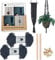 Macrame Kit, Dual Plant & Wall Hanging Kit - 328 Feet 100M 3mm Macrame Cord with Dowel, Beads and 4 Design Instruction Book, Plant Hanger Kit and Wall Hanging Kit for DIY Crafts, Starter Kit (Grey)