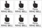 Set of 6 Stickers. Please Ring Bell Signs. Perfect for Doors or Shop counters. Self Adhesive. Each Sticker is 120mm x 120mm.