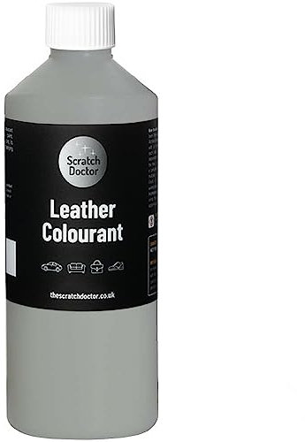 Scratch Doctor Leather Colourant Restore & Repair Leather Faux Vinyl Paint for Furniture Sofas Car Seats Shoes Handbags (Light Grey, 500ml)