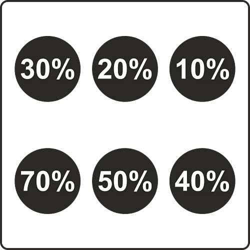 Vetrofania **SALDI INVERNALI- Estivi* Kit 6 Adesivi con%percentuali% sconto per la vetrina del tuo negozio in occasione degli sconti invernali-estivi(Nero)