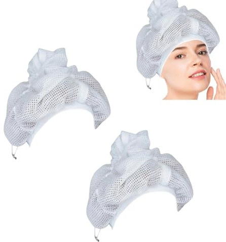 Netz-Plopping-Haube zum Trocknen von lockigem Haar, Haar-Plopping-Netz, wiederverwendbare Haarhaube für lockiges Haar mit Kordelzug, Haarnetz-Snood zum Trocknen von lockigem Haar