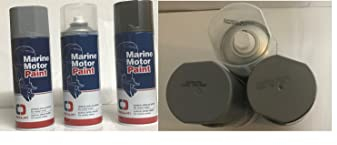 mgverkauf Farbspray Set Volvo Penta Z-Antrieb Primer/Klarlack Innenborder Marine Motor 3x400ml (€ 31,25/Ltr)
