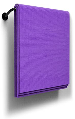Lqdp Yogamatten Lagerregal Wandhalterung Yogamattenständer, Stahl Gymnastikmatten Aufbewahrungsregalhalter, für Hängetuch/Pilates-Matte/Yoga-Gurt