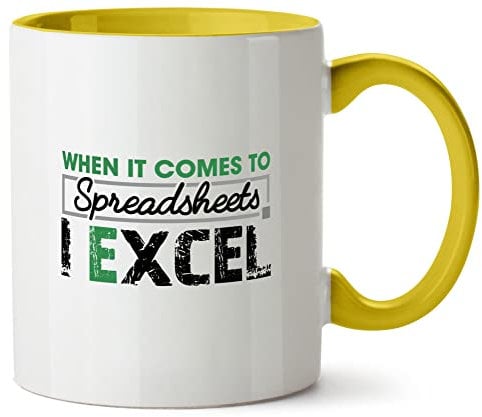 Hippowarehouse When it Comes to Spreadsheets I excel Printed Mug Various Colour Options Ceramic Cup Kitchenware 11oz