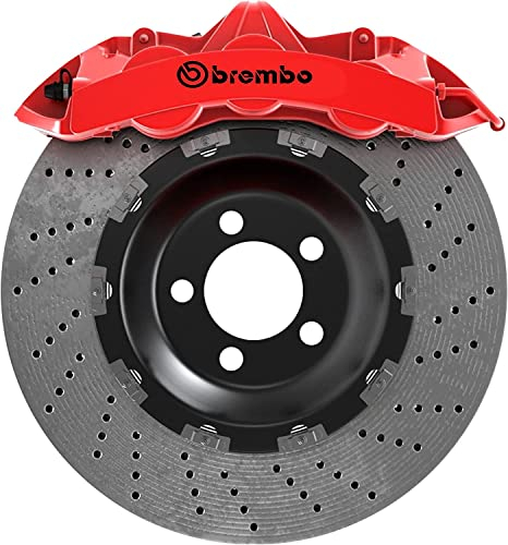 Stickerloveshop Bremssattel Aufkleber passend für Brembo 8 Stück Hitzebeständig Performance Tuning Auto Aufkleber JDM Sticker Brake Caliper Decals passend für alle Fahrzeuge (Schwarz)