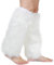Pinkgarden Womens Fur Leg Warmer Furry Long Boot Cuffs Cover, White