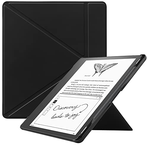 VOVIPO Slimshell Custodia per Kindle Scribe 10.2 2024/2022 Rilasciato, Premium leggero PU Custodia in pelle con Auto Sleep/Wake per Kindle Scribe 10.2 pollici 2024/2022-Black