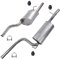 ATEC Germany Auspuff Schalldämpfer Set 1x Mittelschalldämpfer, 1x Endschalldämpfer, mit Montagematerial Kompatibel mit FORD FOCUS Mk1 Turnier (DNW)