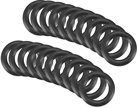 QUARKZMAN 20 Stücke Nitrilkautschuk O-Ringe Abdichtung Dichtung 10mm x 6mm x 2mm für Wasserhahn Klempner Reparatur Dichtung Verbindung, Schwarz