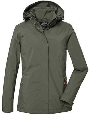 Killtec Damen Funktionsjacke/Outdoorjacke mit abzippbarer Kapuze KOS 42 WMN JCKT, oliv, 50, 41282-000