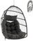 COSTWAY Swing Egg Chair, Foldable Rattan Hanging Chair with Soft Cushion and Head Pillow, Indoor Outdoor Hanging Egg Basket Seat for Garden Patio Yard Living Room