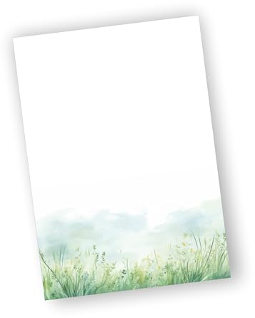 Briefpapier grüne Wiese DIN A4 (20 Blatt)