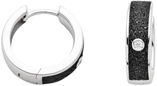 DUR Schmuck Creole NORDLICHT Lavasand Zirkonia, Silber 925/- rhodiniert (O5565)