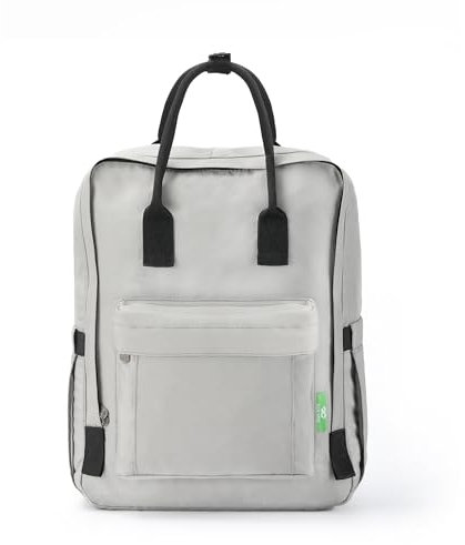 ECO CHIC Waterproof Recycled Canvas Twin Handle Backpack (Concrete)