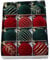 Pack of 12 Shatterproof Christmas Baubles, 2.36 Inch Red Green Velvet Ornaments with Texture