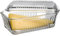 UNIQUE HOME LIVING Butter Dish, Transparent Glass Butter Container with Lid, Stylish Butter Serving Tray - 17x10 x7cm