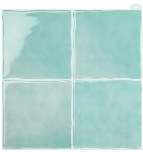 WalDecoo Lot de 10 feuilles de carrelage mural 3D à décoller et à coller pour cuisine et salle de bain 22,9 x 22,9 cm